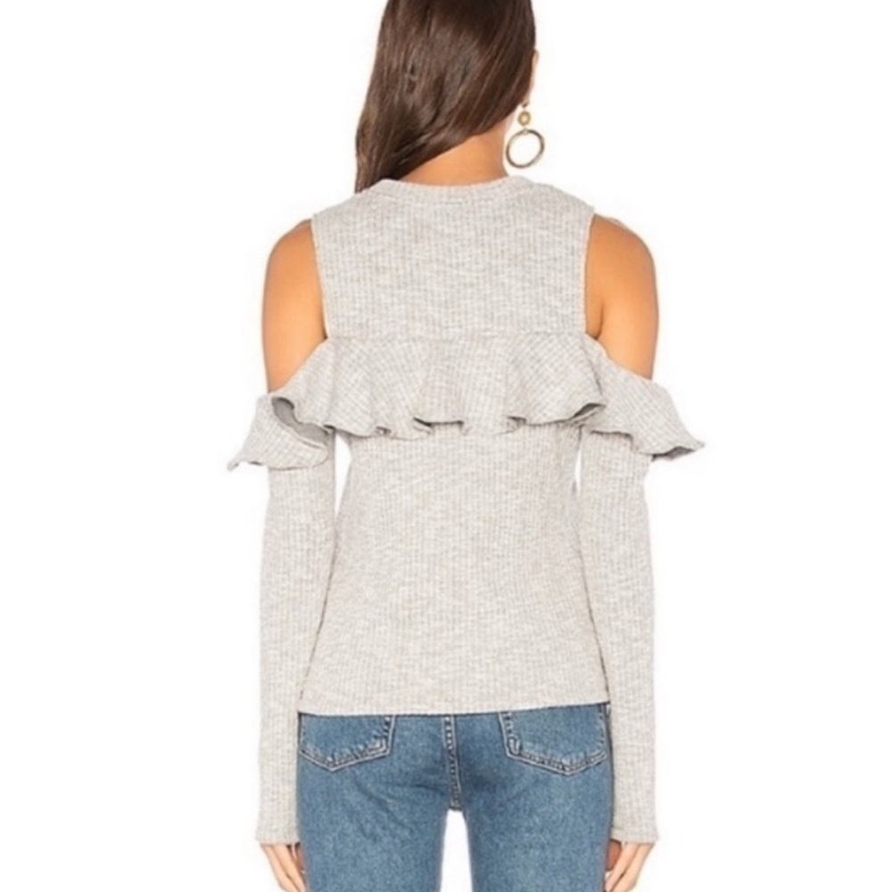 NWOT Saylor Ruffle Cold Shoulder Sweater - Picture 2 of 8